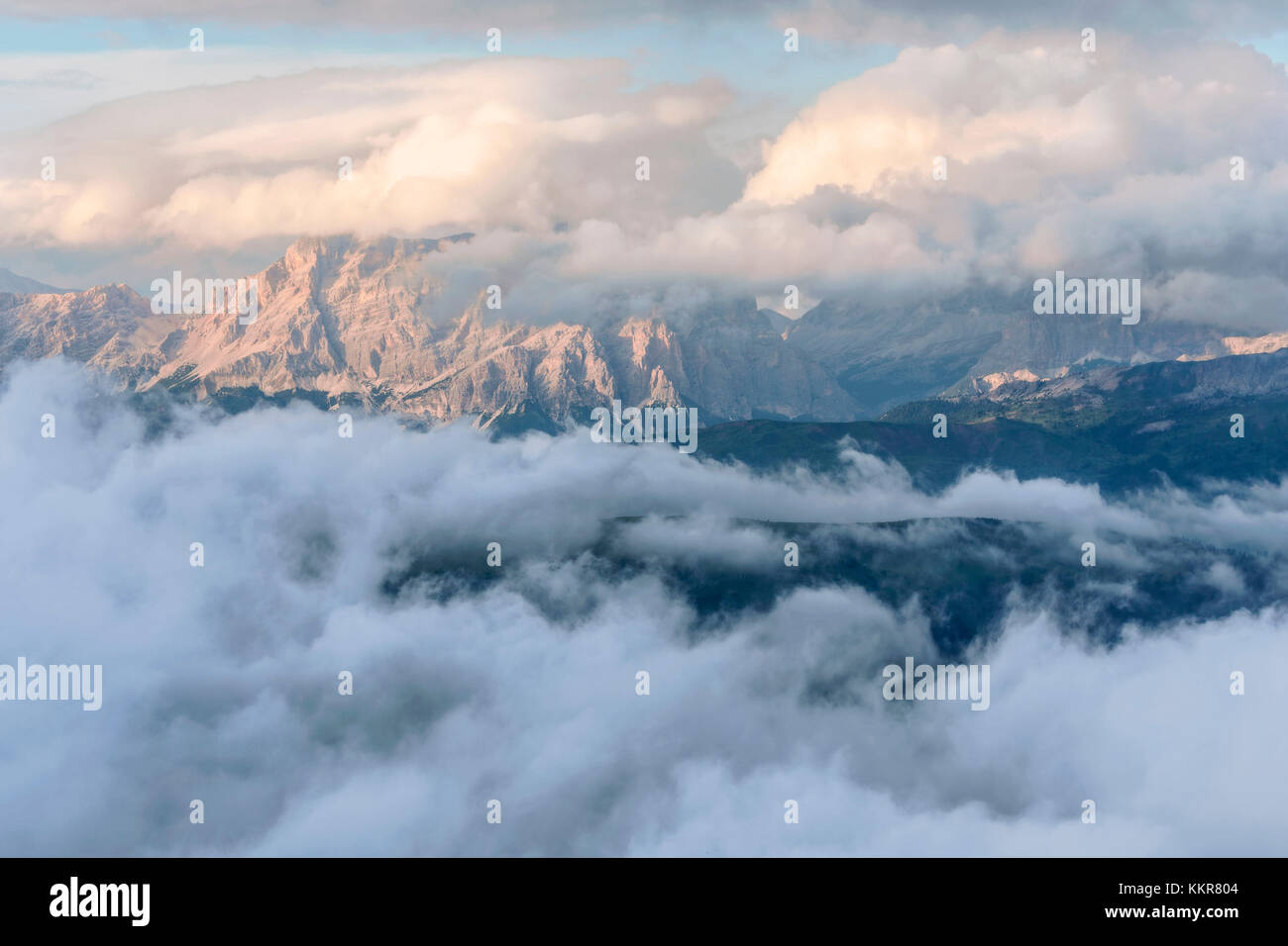 Sentiero delle alte creste, Arabba / Canazei, Trento / Belluno, Trentino Alto Adige / Veneto, Italia, Europa Foto Stock