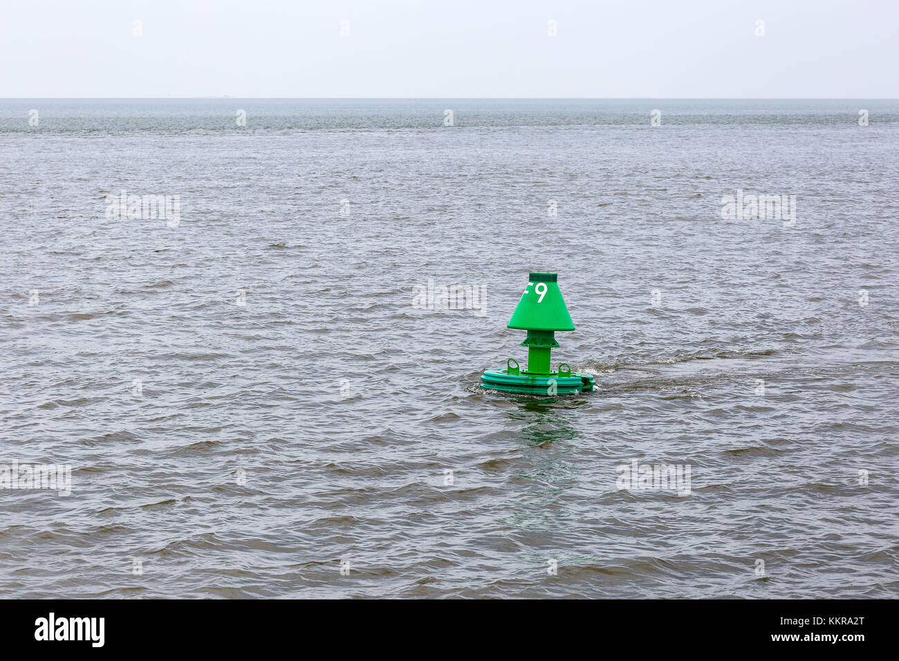 Marchio del mare in tedesco aussenweser Foto Stock