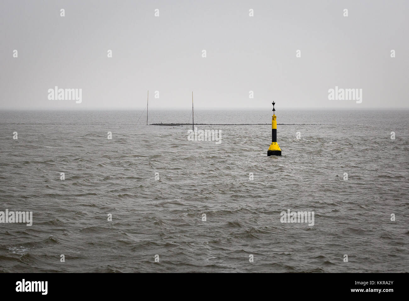 Marchio del mare in tedesco aussenweser Foto Stock