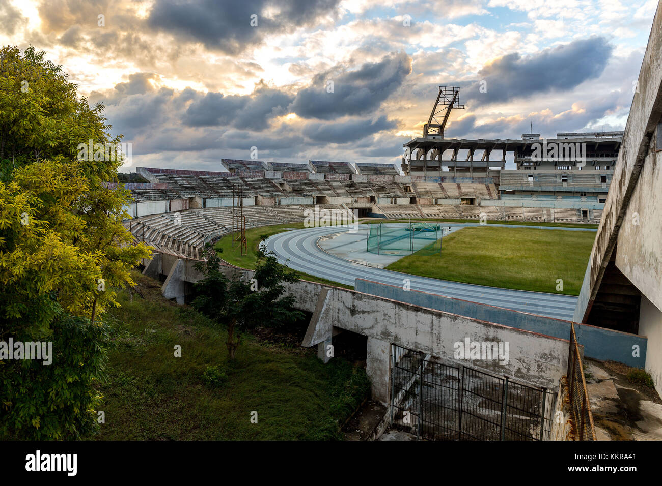 Tempesta su Havana, la città capitale di Cuba Foto Stock