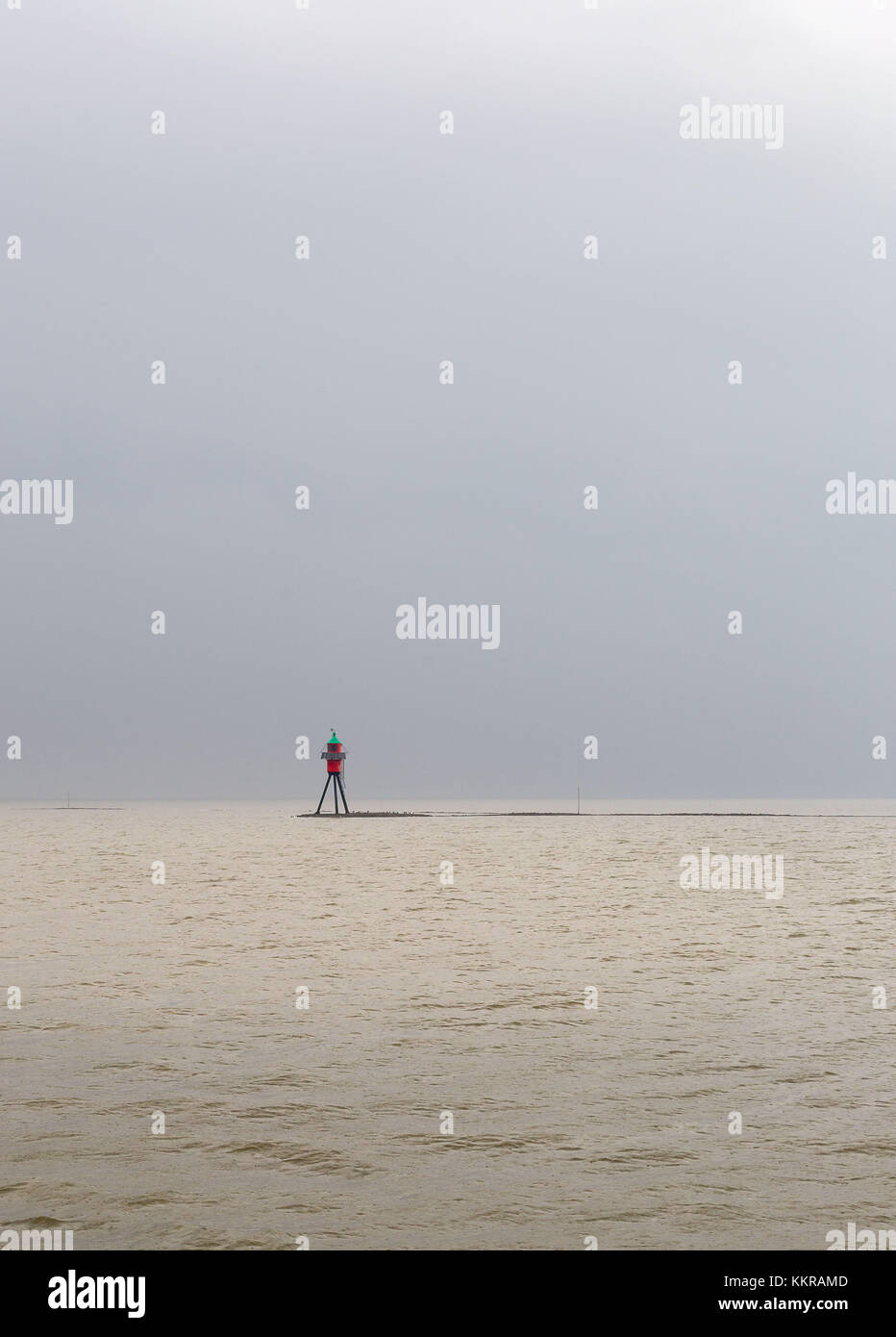 Il marchio del mare robbennordsteert in tedesco aussenweser Foto Stock