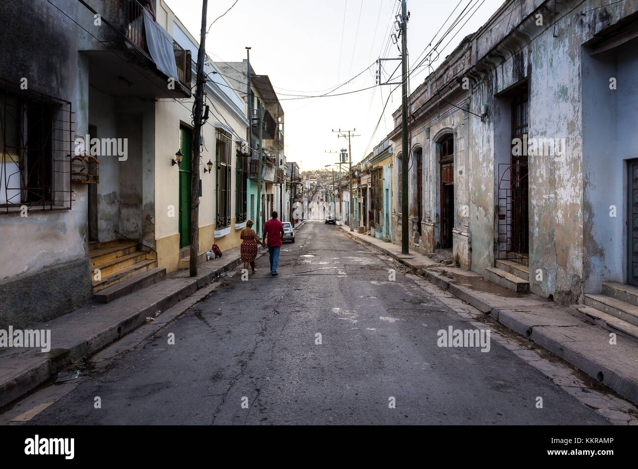 Le strade di Matanzas, Cuba Foto Stock