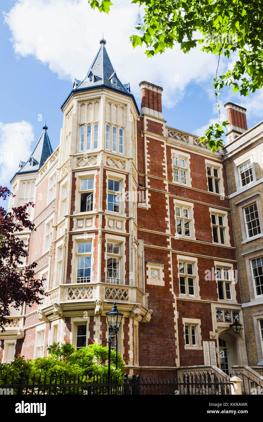 Inghilterra, Londra, Città di Londra, Locande di corte, tempio interno, re della panchina a piedi, 5 edifici della carta Foto Stock