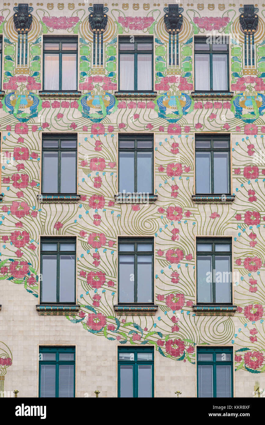 Austria, Vienna, vienese secessione edifici di stile dall'architetto Otto Wagner Foto Stock