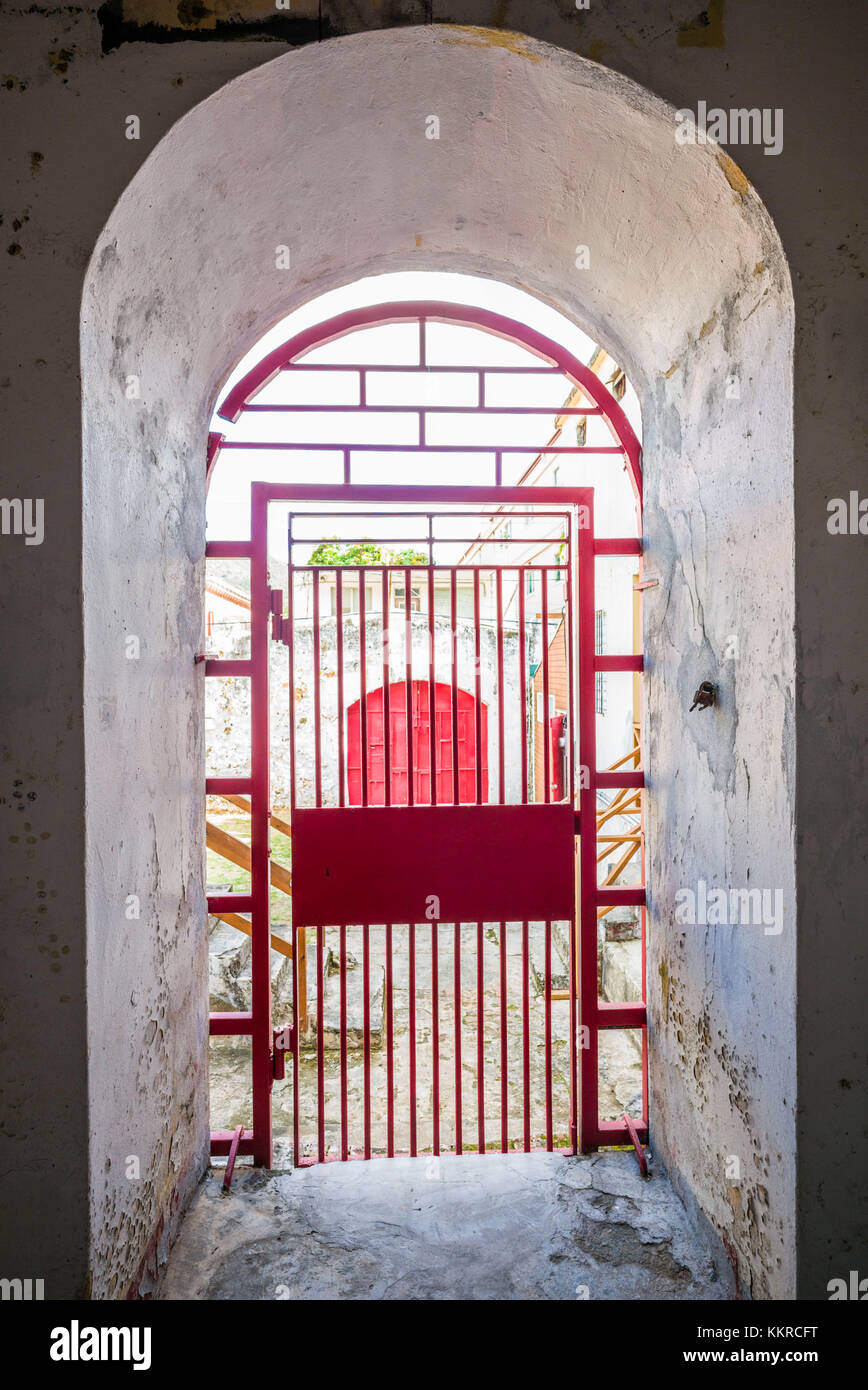 Isole Vergini britanniche, Tortola, road town, hm Prison Museum, ex carcere, interno Foto Stock
