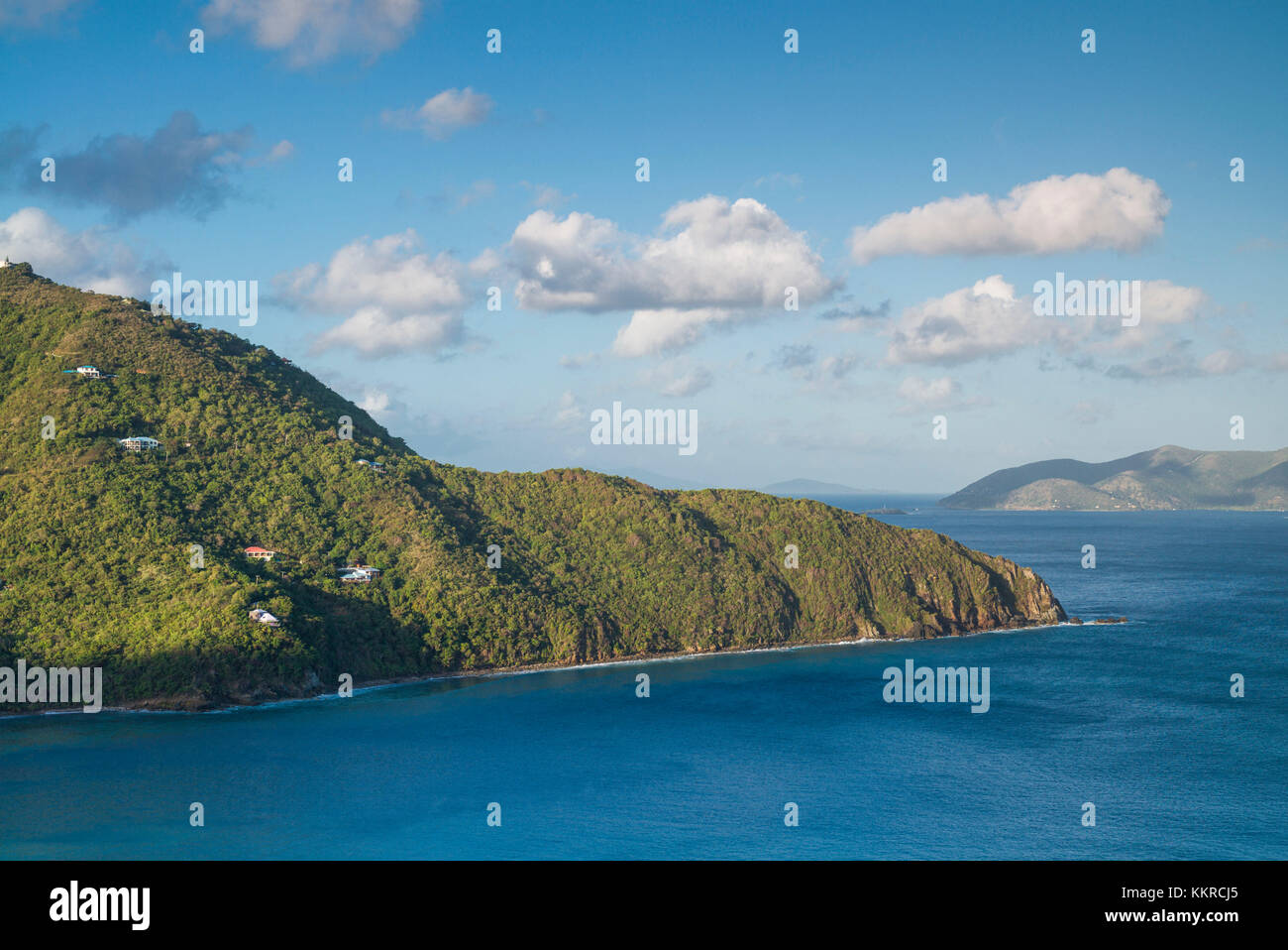 Isole Vergini britanniche, Tortola, wesley hill, paesaggio da ridge road Foto Stock