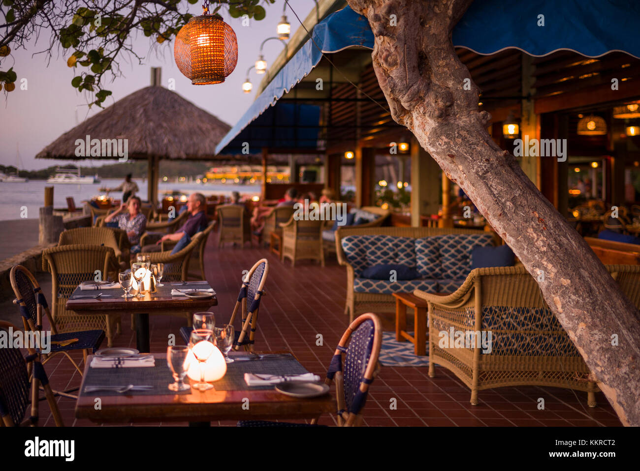 Isole Vergini britanniche, Virgin Gorda, il Bitter End, bitter end yacht club, ristorante Foto Stock