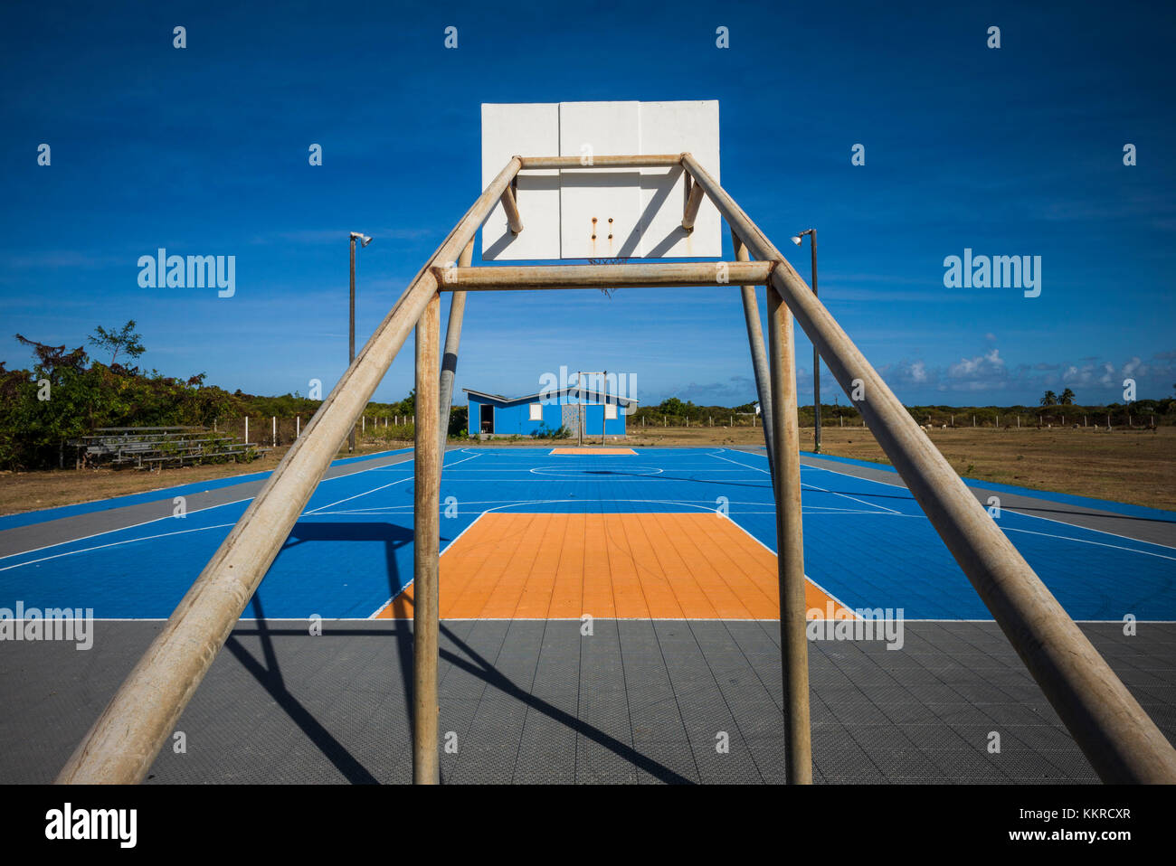 Isole Vergini britanniche, anegada, la liquidazione, il parco giochi per bambini Foto Stock