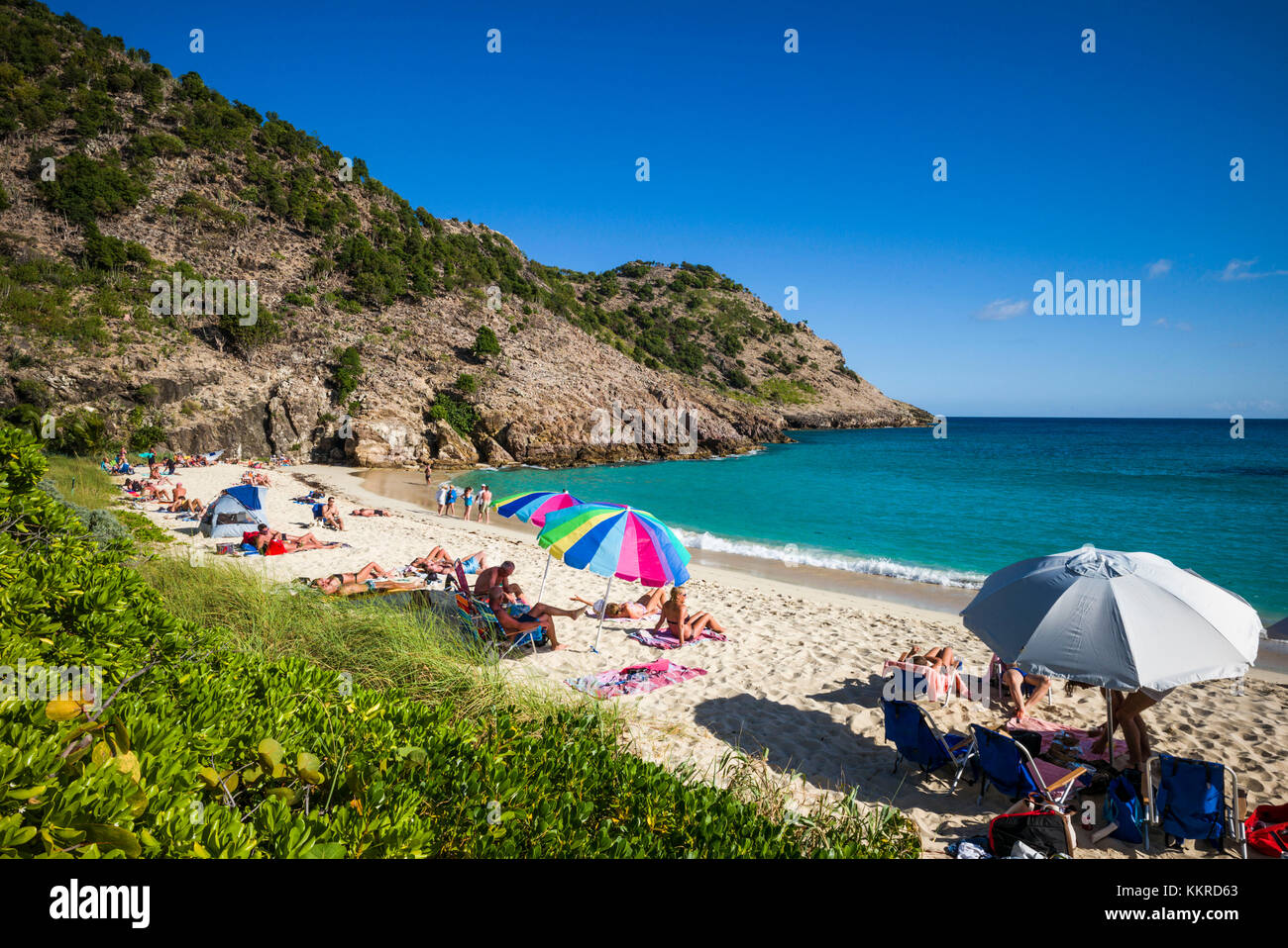 Le Indie occidentali francesi, st-barthelemy, le gouvnereur, anse le gouverneur beach Foto Stock