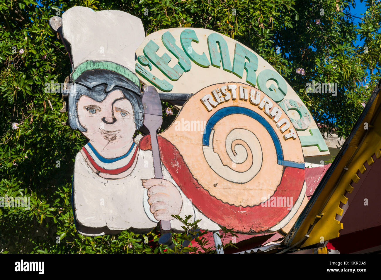 Paesi Bassi, Sint Maarten, Philipsburg, L'Escargot ristorante Foto Stock