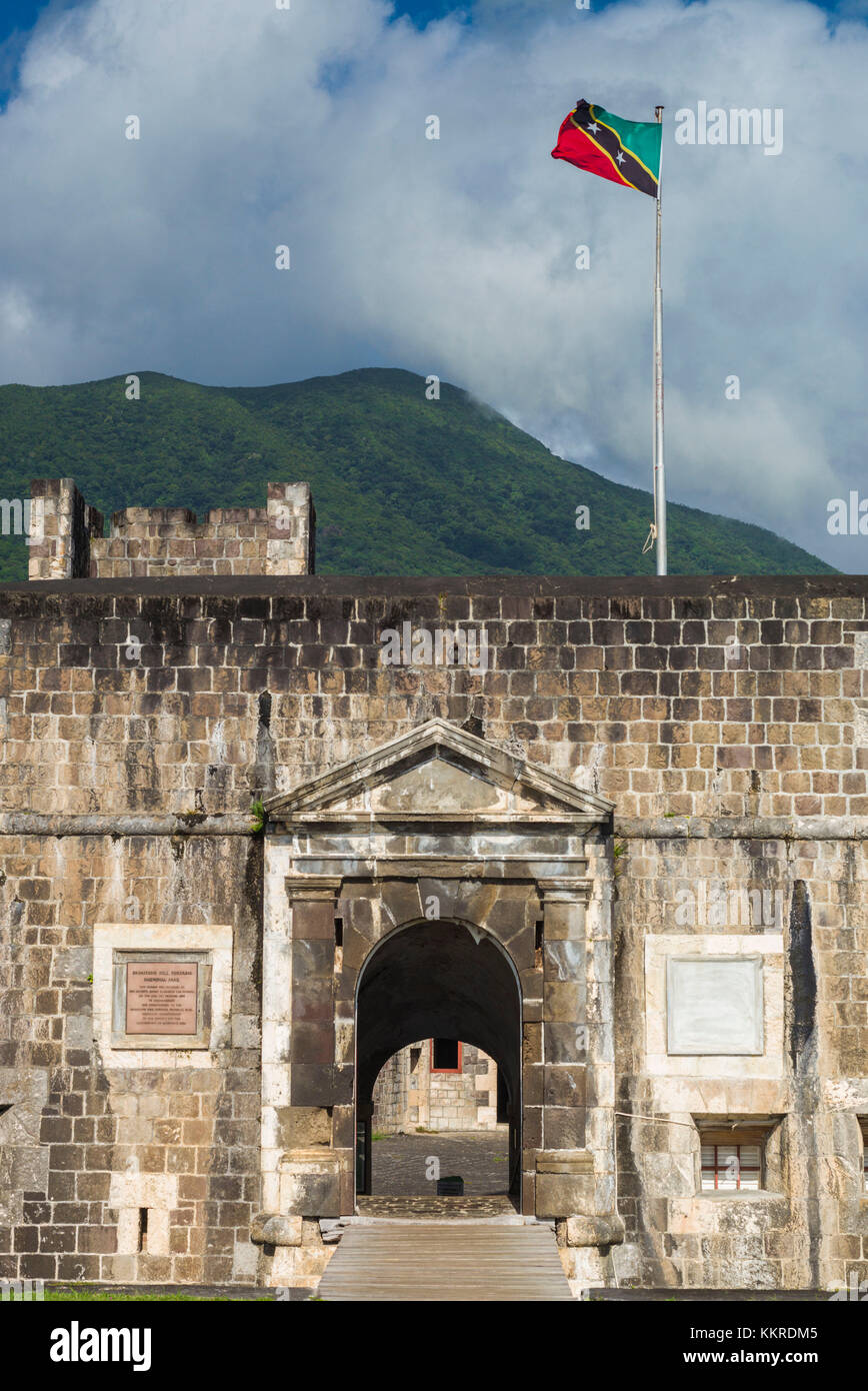 St. Kitts e Nevis, St. kitts, Brimstone Hill, Brimstone Hill Fortress Foto Stock