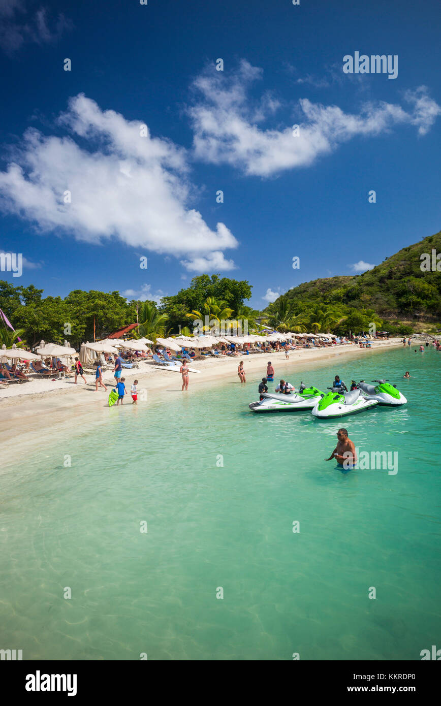 St. Kitts e Nevis, St. kitts, sud Penisola, cockleshell Bay Beach view Foto Stock