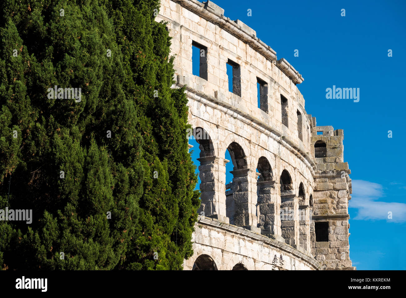 Croazia, Istria, Pola, teatro antico Foto Stock