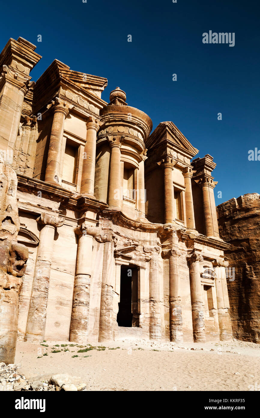 El deir, Petra, South Jordan, Giordania, Medio Oriente e Asia Foto Stock