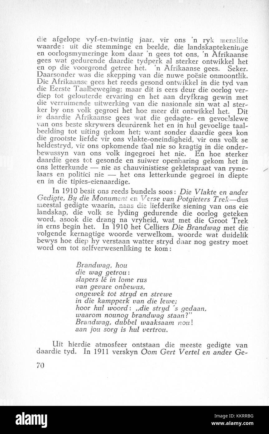 Die Afrikaanse Gedagte è una pubblicazione che si concentra sui pensieri e le filosofie all'interno della cultura afrikaans. Rappresenta importanti approfondimenti culturali nella letteratura sudafricana. Foto Stock