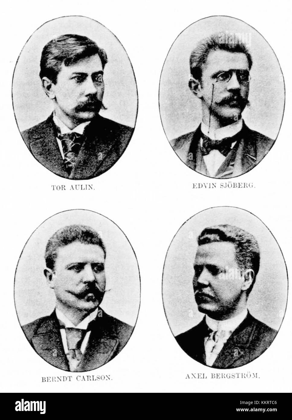 Aulinkvartetten SMT 1892 si riferisce a un gruppo musicale o quartetto, specificamente formato nel 1892. Esso può essere legato a una specifica tradizione musicale culturale o storica o a un evento di quel periodo. Foto Stock