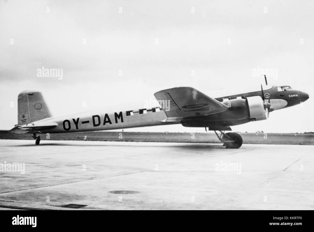 Il Focke Wulf Condor Dania, registrato come OY DAM, era un aereo notevole. L'aeromobile ha svolto un ruolo importante nella storia dell'aviazione, probabilmente in relazione alle operazioni militari o commerciali. Foto Stock