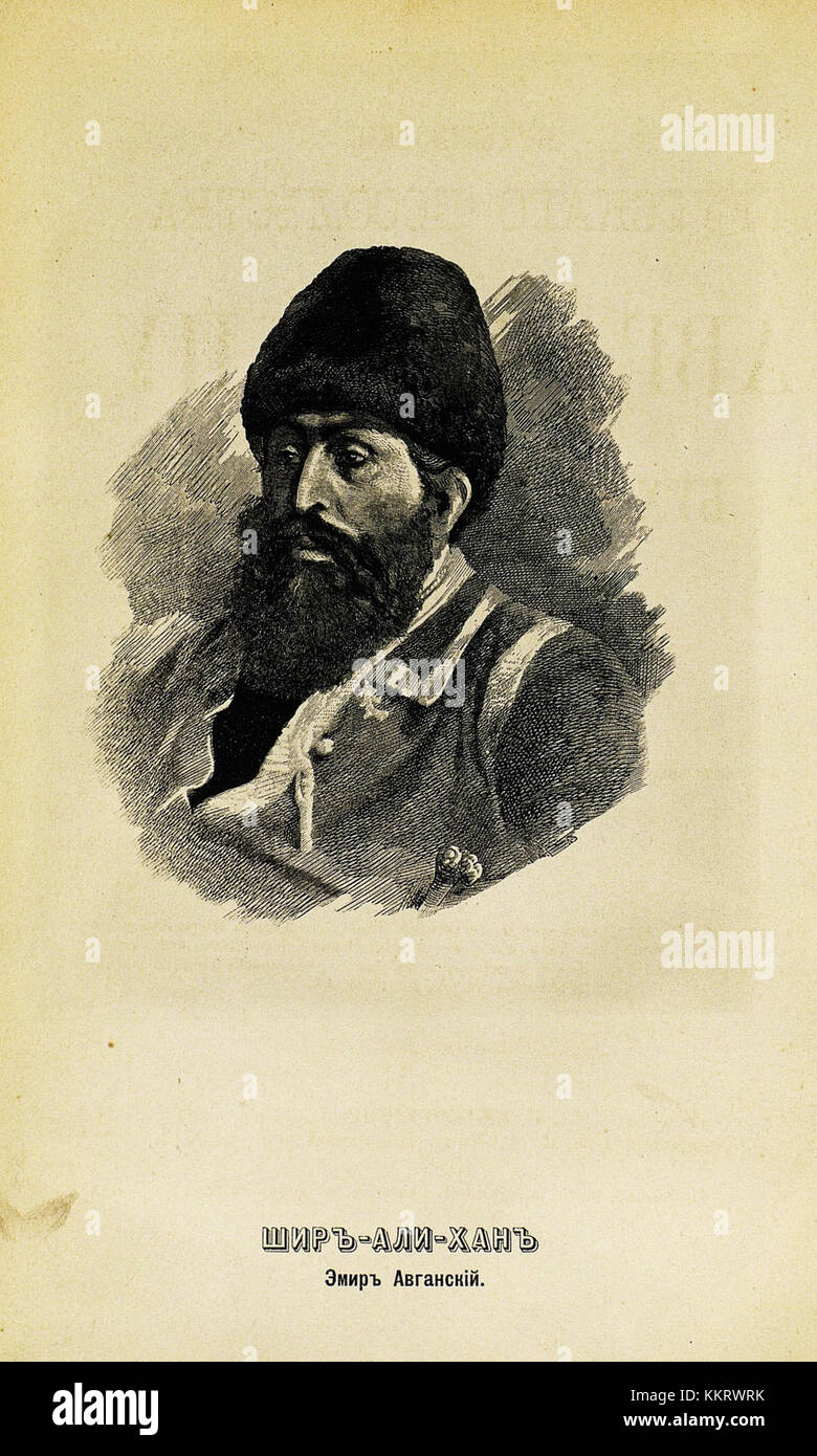 Sher Ali Khan era un leader afghano ed emiro dell'Afghanistan che governò dal 1863 al 1879. Ha giocato un ruolo chiave nella storia politica dell'Afghanistan durante la fine del XIX secolo. Foto Stock