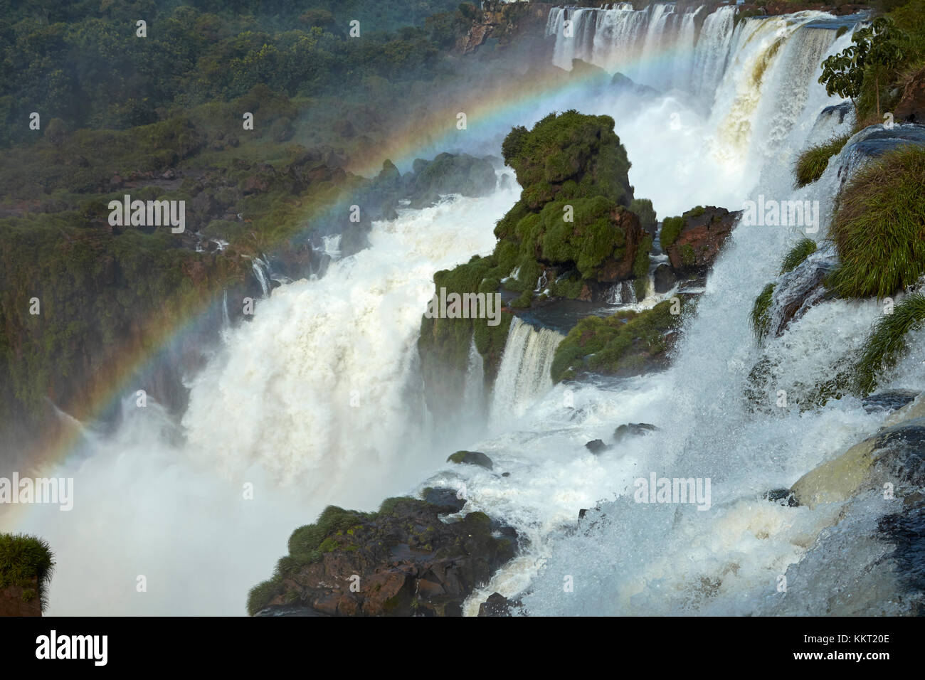Rainbow e Iguazu Falls, Argentina, Sud America Foto Stock
