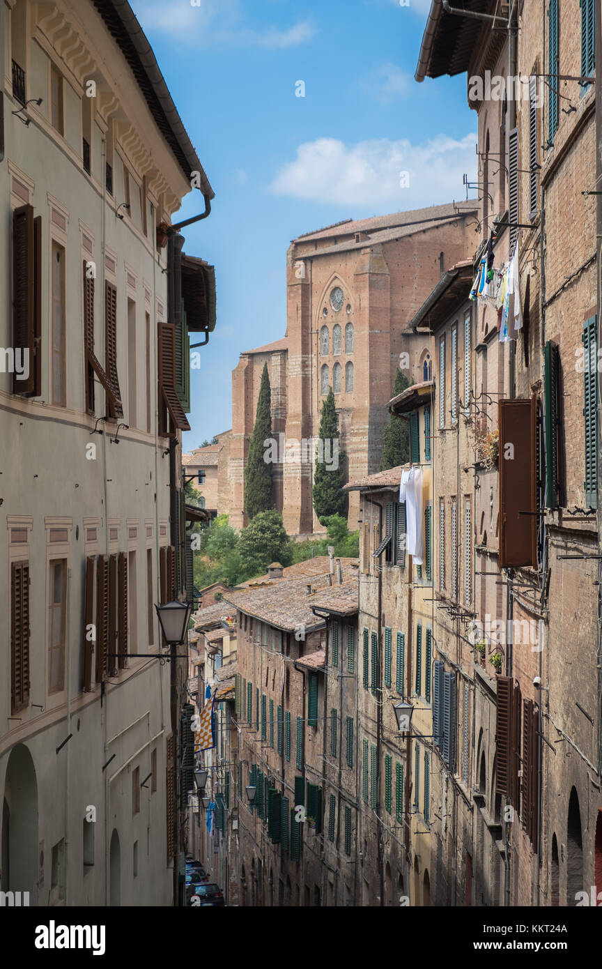 Foto di siena della città vecchia in toscana Foto Stock