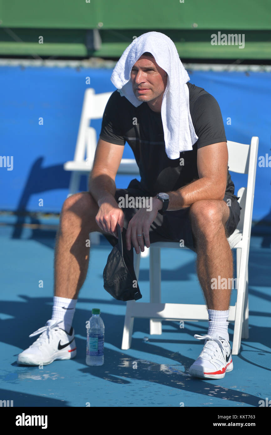 DELRAY BEACH, FL - NOVEMBRE 05: Scott Foley partecipa al 28° annuale Chris Evert/Raymond James Pro-Celebrity Tennis Classic al Delray Beach Tennis Center il 5 novembre 2017 a Delray Beach, Florida persone: Scott Foley Foto Stock