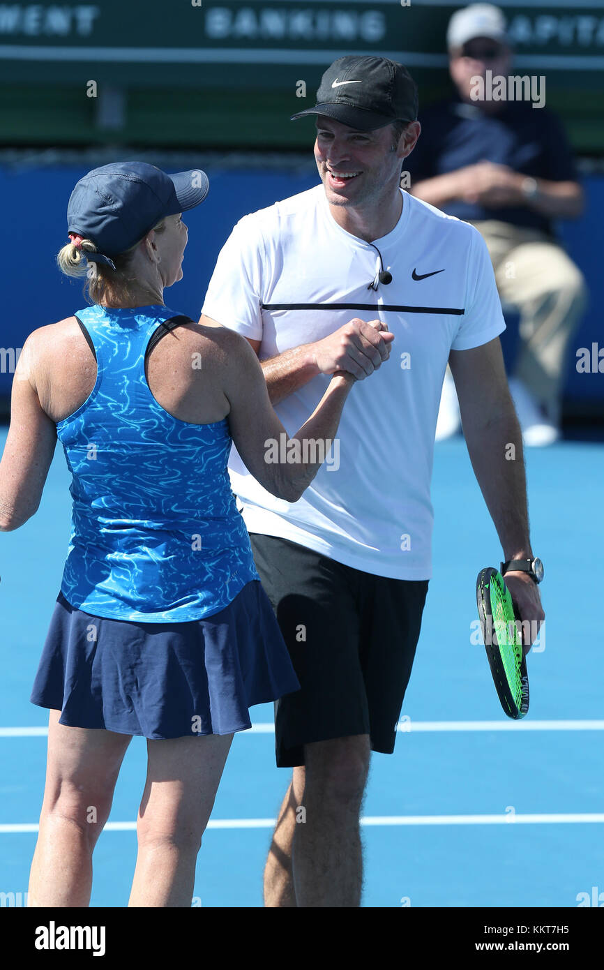 DELRAY BEACH, FL - NOVEMBRE 04: Scott Foley partecipa al 28° annuale Chris Evert/Raymond James Pro-Celebrity Tennis Classic al Delray Beach Tennis Center il 4 novembre 2017 a Delray Beach, Florida. Persone: Scott Foley Foto Stock