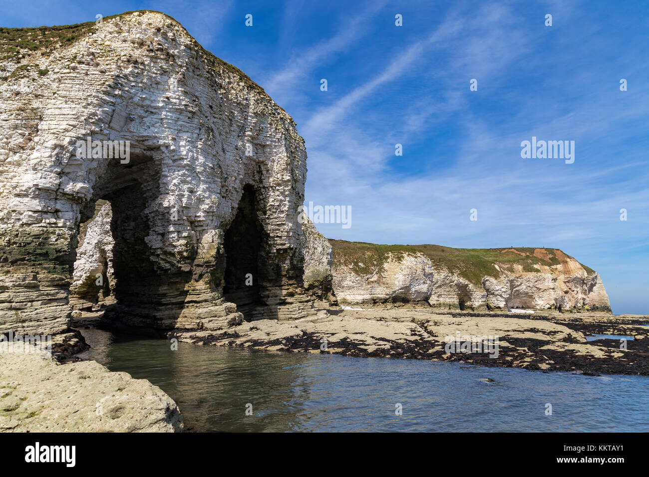 Selwicks Bay, Flamborough Head, nei pressi di Bridlington, East Riding of Yorkshire, Regno Unito Foto Stock