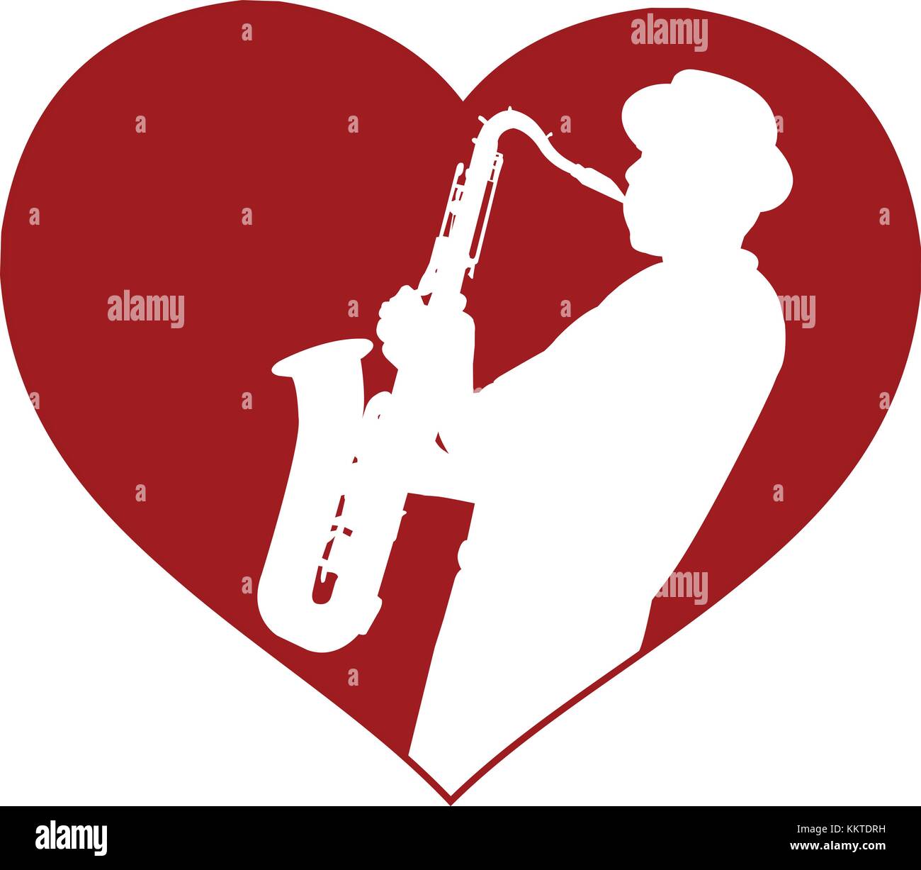 Amore concetto jazz - vettore Illustrazione Vettoriale