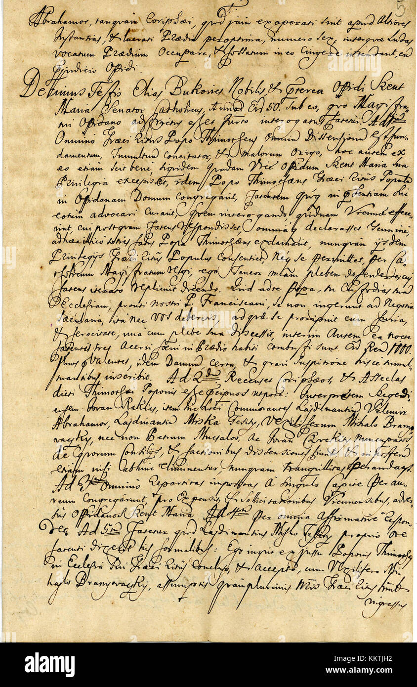 Questo si riferisce a uno specifico documento storico, possibilmente un manoscritto o un archivio, identificato dal suo codice unico F 179 i 21 Fol.5 A. potrebbe riguardare un documento storico o legale negli archivi europei. Foto Stock