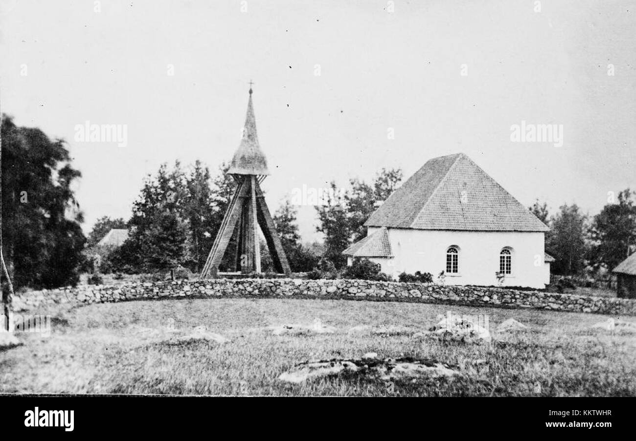 La chiesa di Daretorps, una storica chiesa svedese, è documentata negli archivi del KMB. La sua architettura e il suo ruolo culturale nella comunità lo rendono un importante sito del patrimonio culturale. Foto Stock