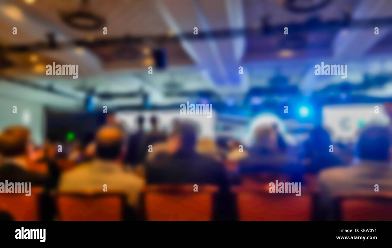 Abstract sfocata conferenza Business meeting nella sala seminari con frequentare persone per la sfocatura dello sfondo idea di concetto Foto Stock