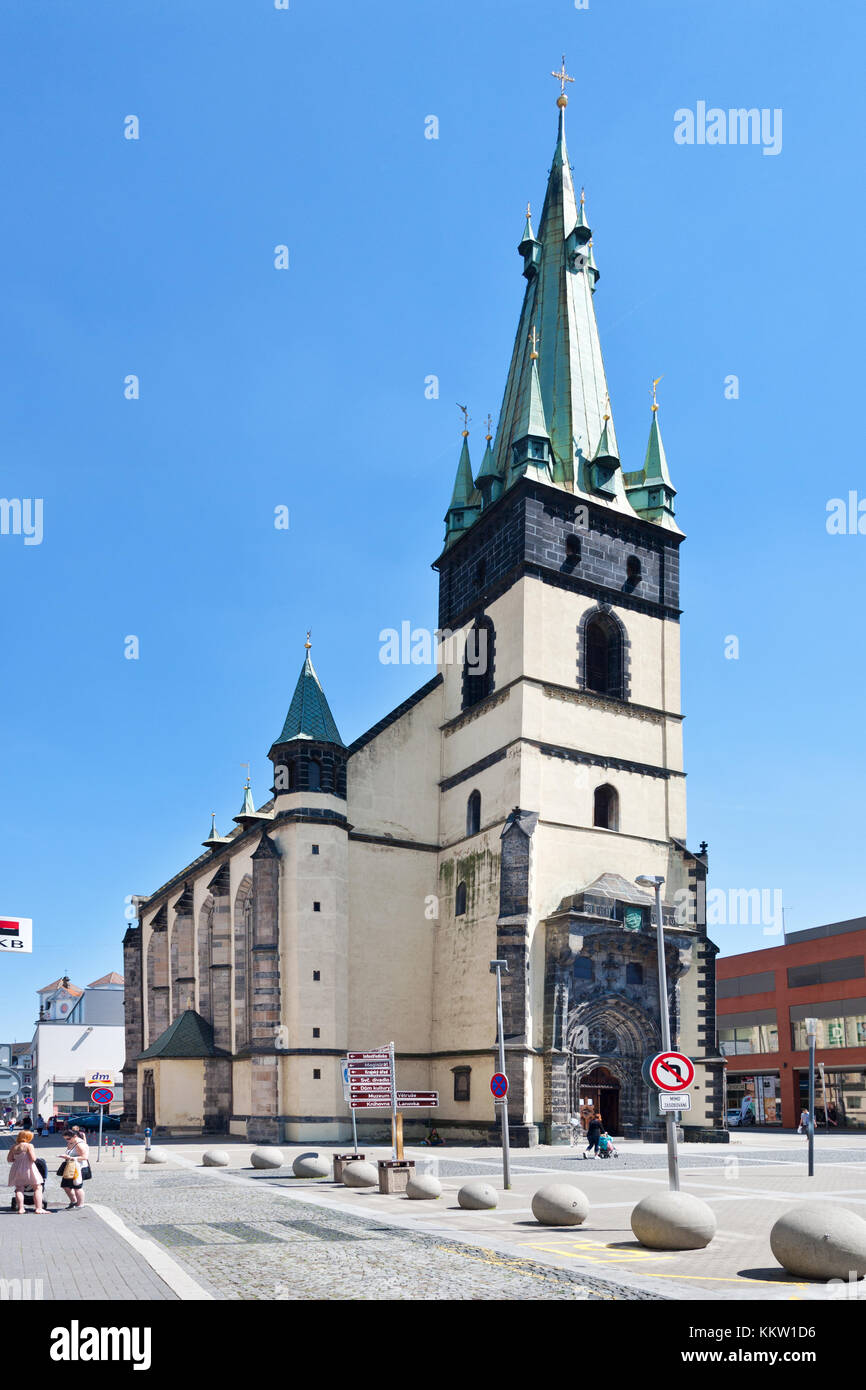 Chiesa dell'Assunzione della Vergine Maria, Usti nad Labem, repubblica Ceca Foto Stock