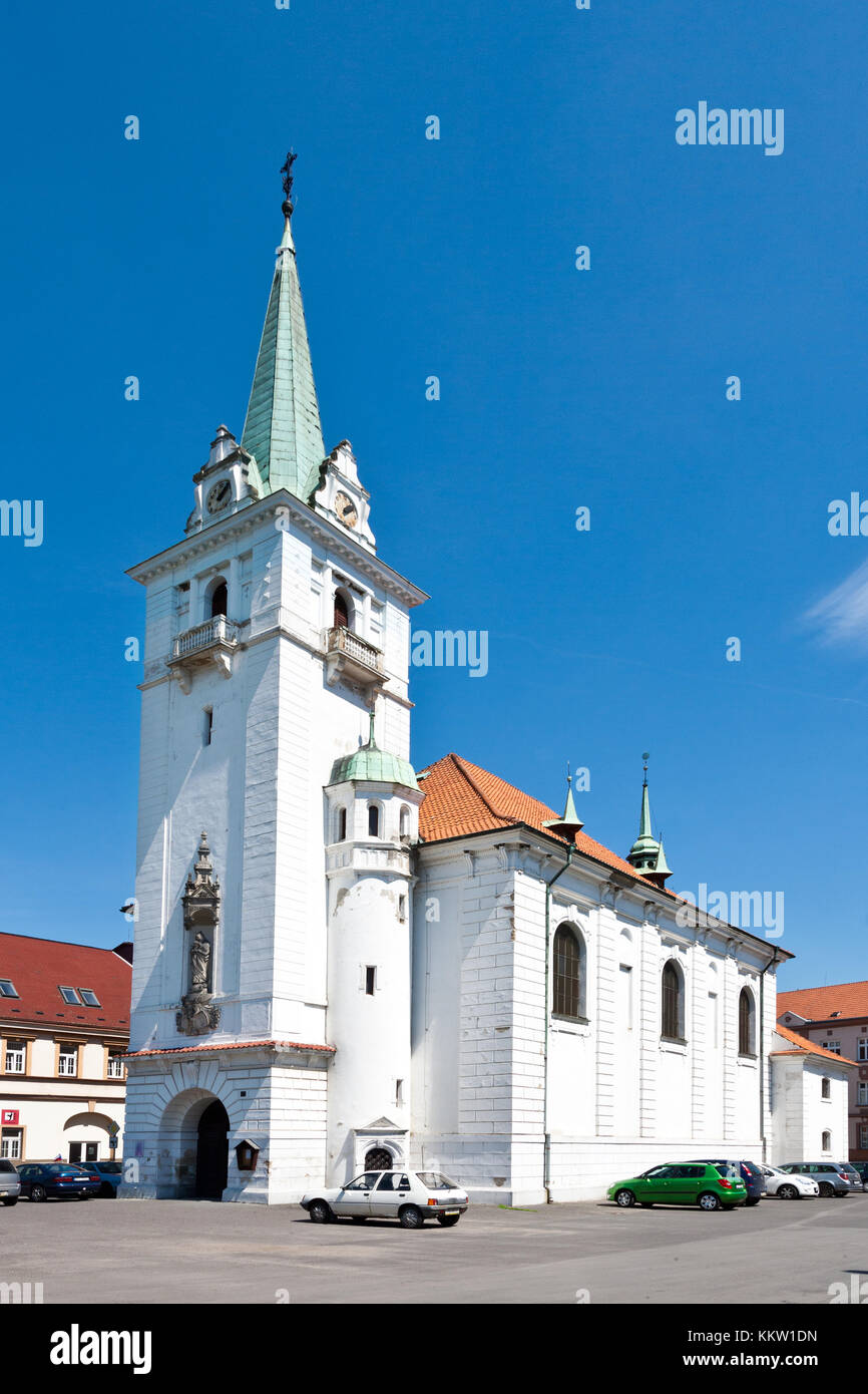 Chiesa barocca dell'Assunzione della Vergine Maria, Trmice, Usti nad Labem, Boemia Settentrionale, repubblica Ceca Foto Stock