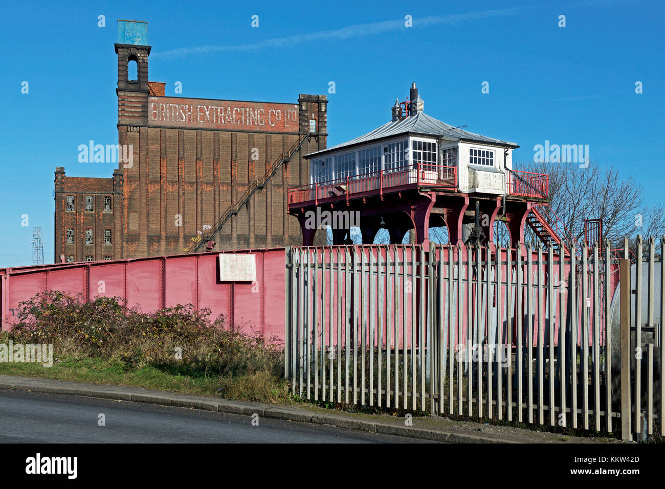 Post-industrial wasteland, Hull, Humberside, East Yorkshire, Inghilterra, Regno Unito Foto Stock