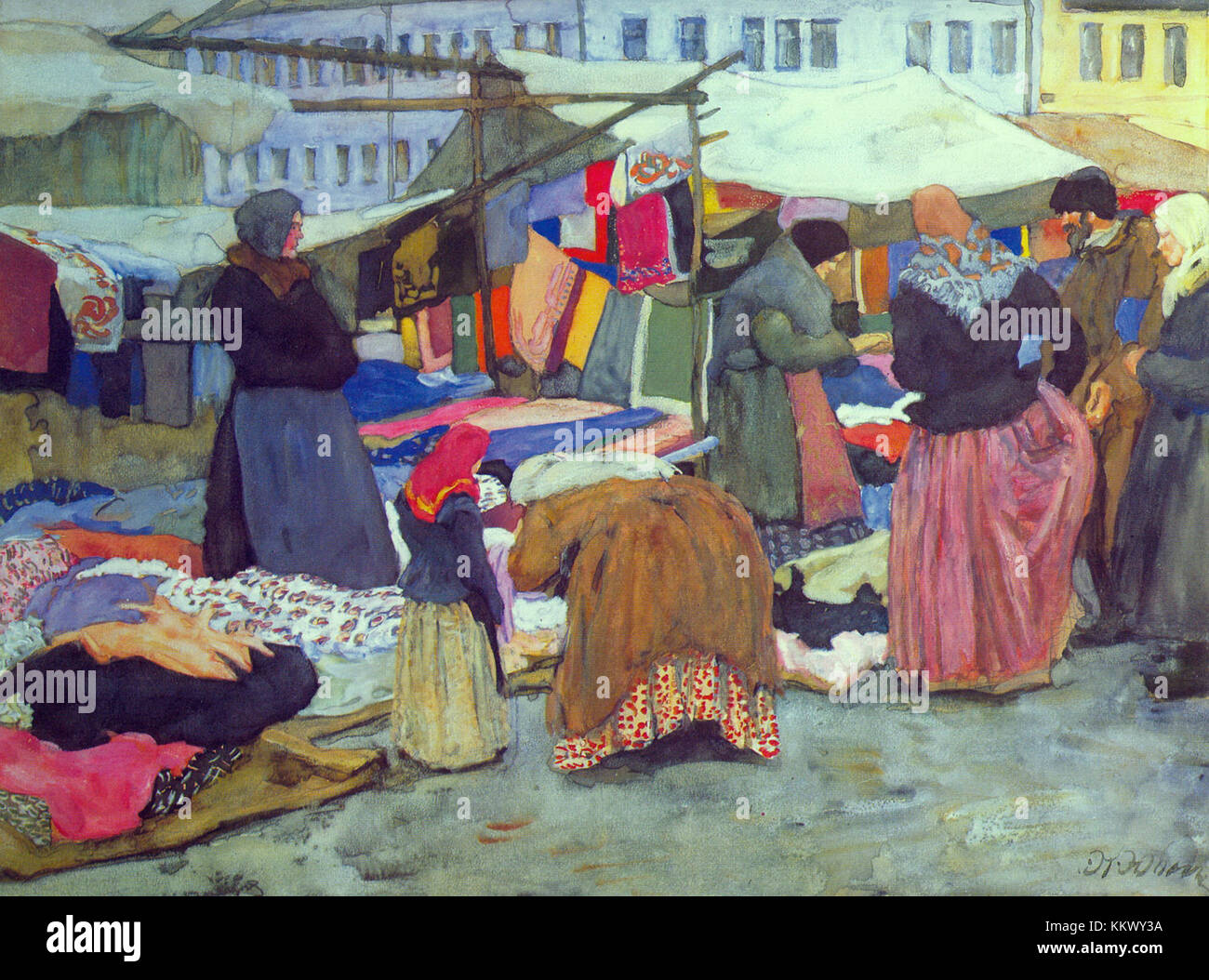 I beni morbidi si riferiscono ai tessuti e ai materiali utilizzati per l'abbigliamento, la tappezzeria e altri prodotti a base di tessuto. Questa categoria comprende tessuti come cotone, lana e materiali sintetici, nonché prodotti quali abbigliamento, biancheria da letto e tende. Foto Stock