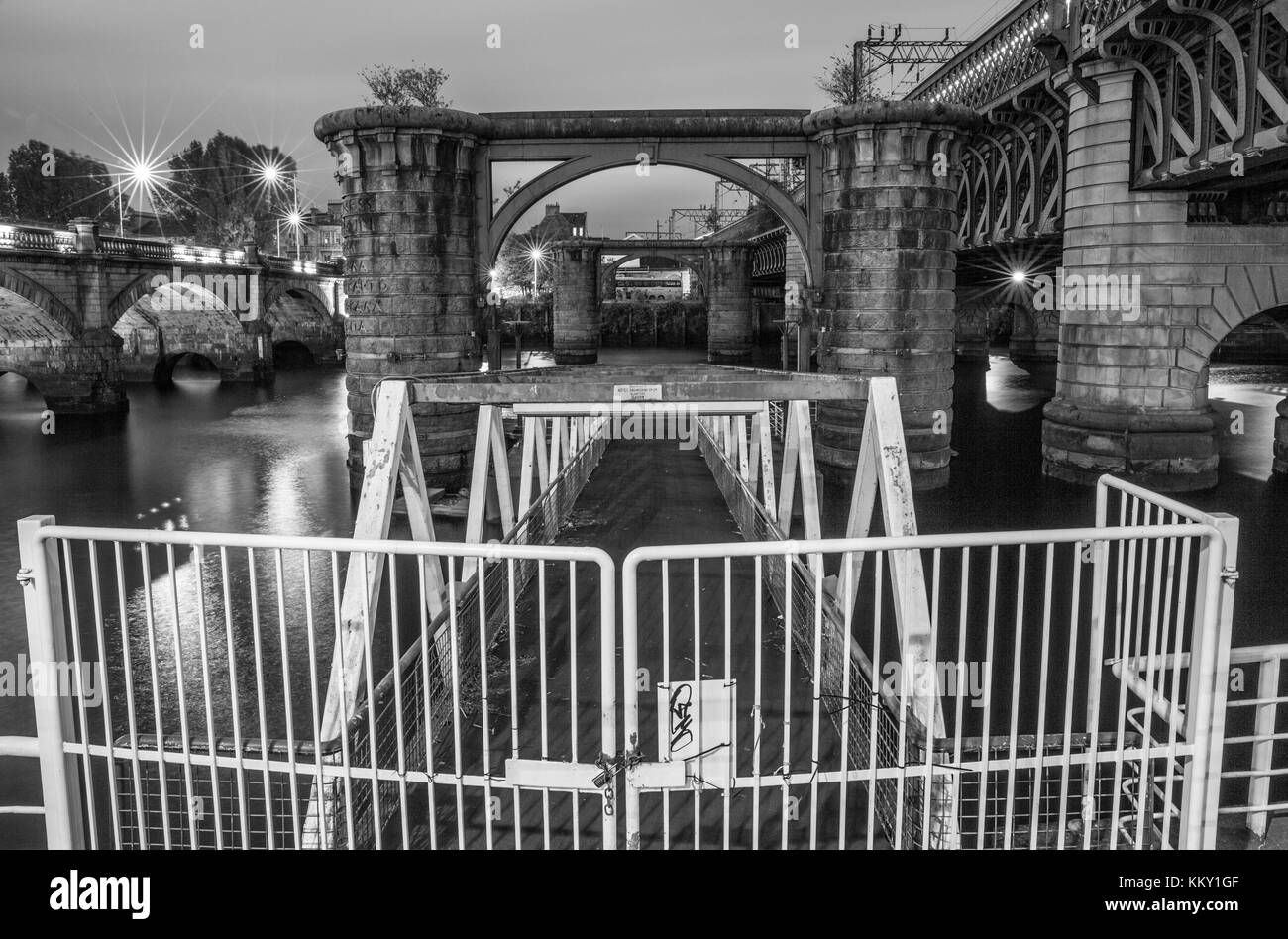 Glasgow di notte. Foto Stock