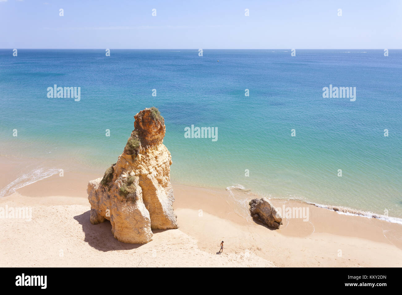 Portogallo - Algarve - roccia gigante di Praia do Vau - Europa Foto Stock