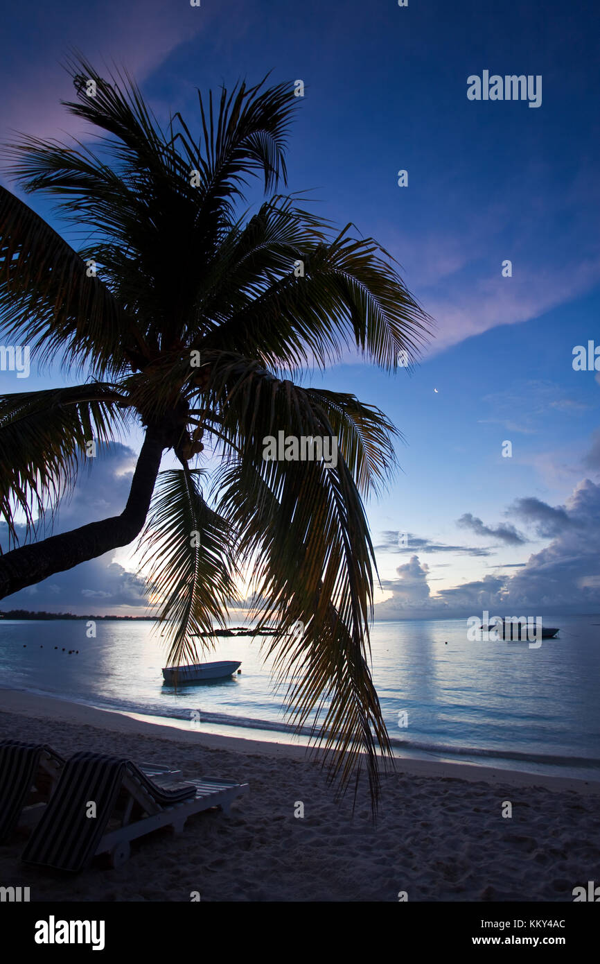 Mauritius - Africa - Grand Baie di sera Foto Stock