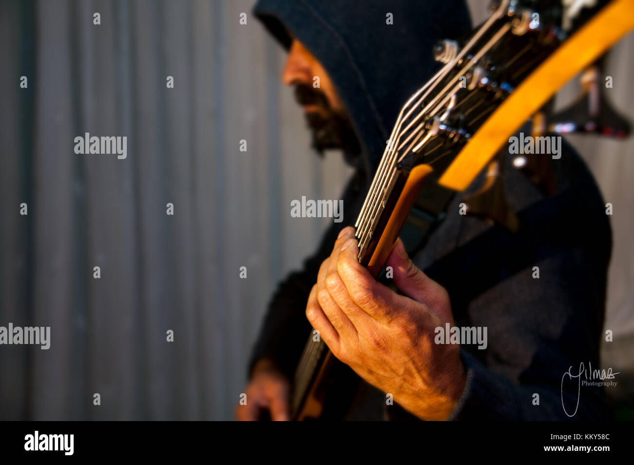 Lezione bassguitar Foto Stock