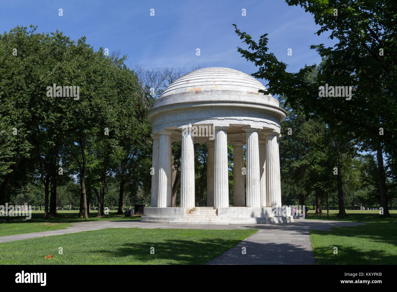 Il Distretto di Columbia Memoriale di guerra (DC War Memorial) nella costituzione dei giardini, Washington DC. Foto Stock