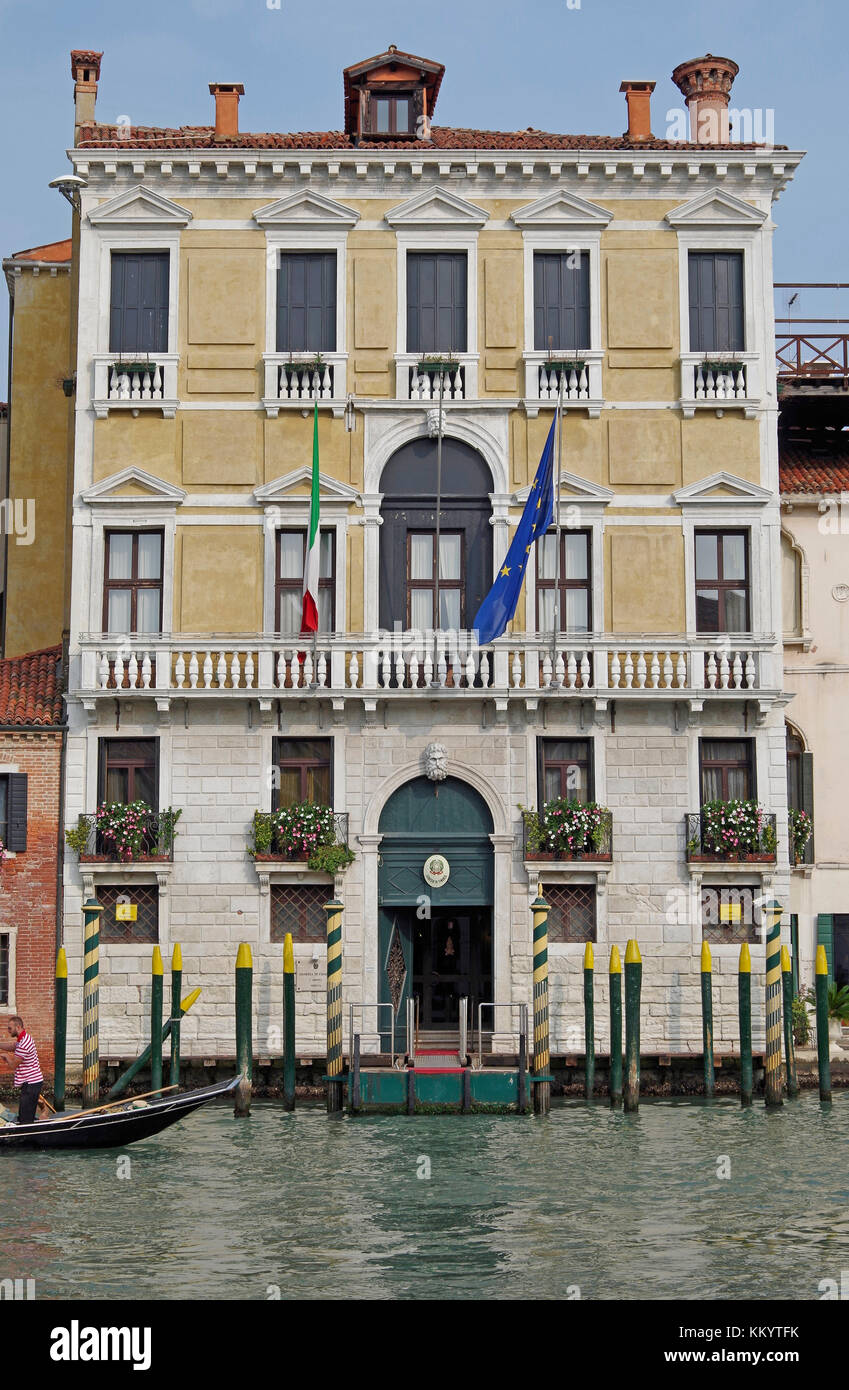 Palazzo Civran, Grand Canal, Venezia, Italia, riva sinistra, appena a nord del ponte di Rialto Foto Stock