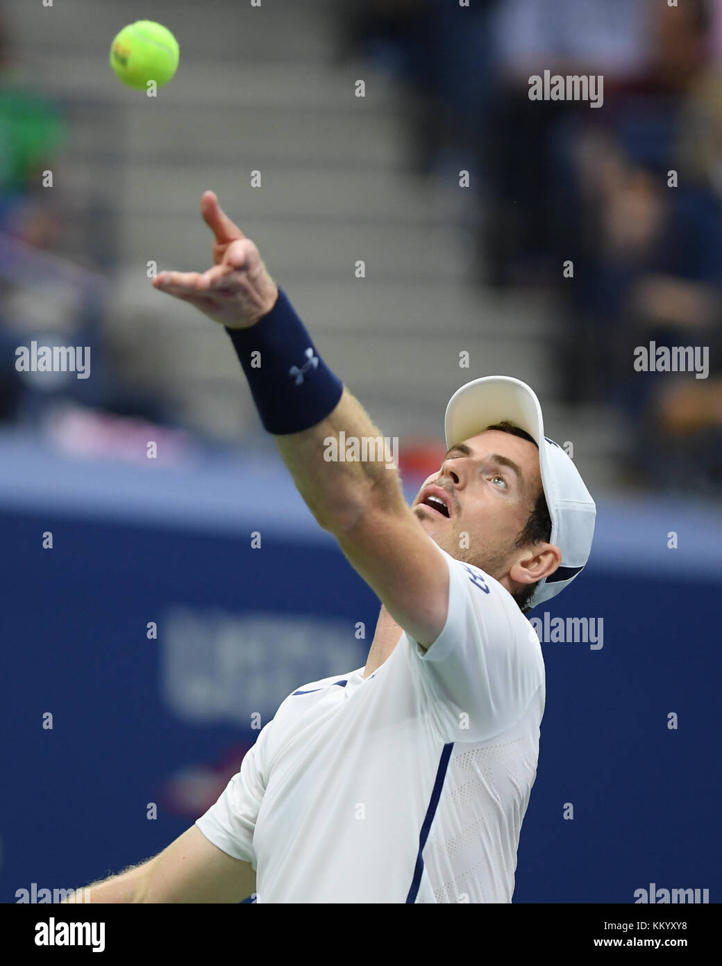 NEW YORK, NY - 01 SETTEMBRE: Andy Murray il quarto giorno del 2016 US Open all'USTA Billie Jean King National Tennis Center il 29 agosto 2016 nel quartiere Flushing del quartiere Queens di New York City People: Andy Murray Foto Stock