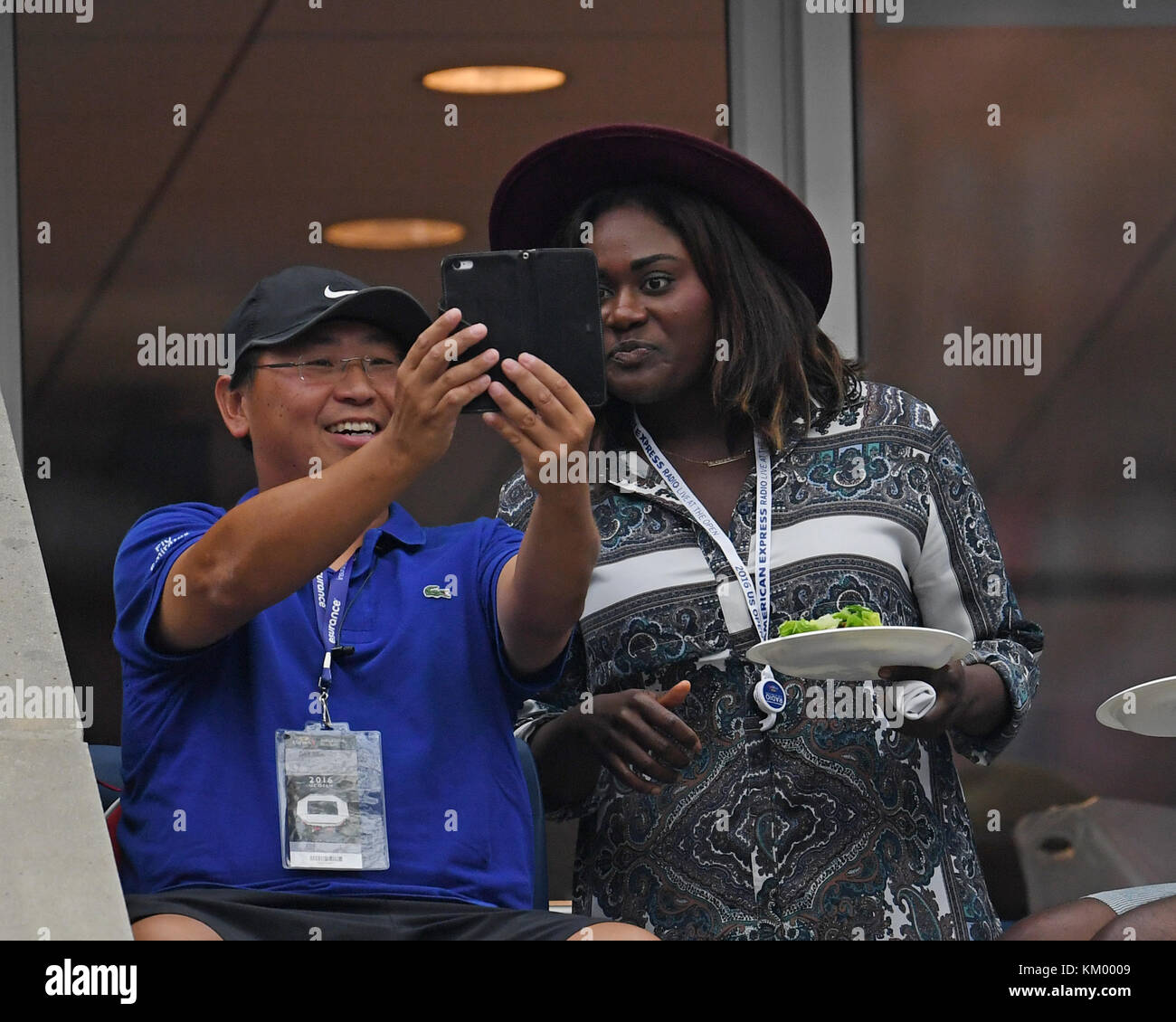 NEW YORK, NY - 01 SETTEMBRE: Danielle Brooks il quarto giorno del 2016 US Open all'USTA Billie Jean King National Tennis Center il 29 agosto 2016 nel quartiere Flushing del quartiere Queens di New York City People: Danielle Brooks Foto Stock