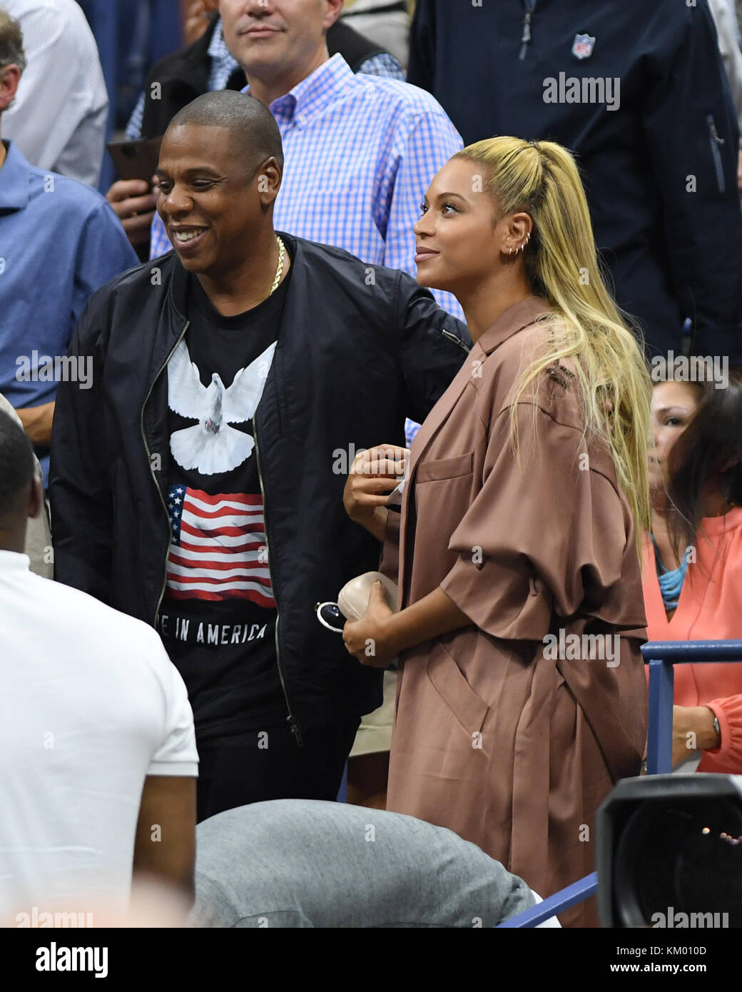 NEW YORK, NY - SETTEMBRE 01: Jay Z, Beyonce il quarto giorno del 2016 US Open presso l'USTA Billie Jean King National Tennis Center il 29 agosto 2016 nel quartiere Flushing del quartiere Queens di New York City People: Jay Z, Beyonce Foto Stock