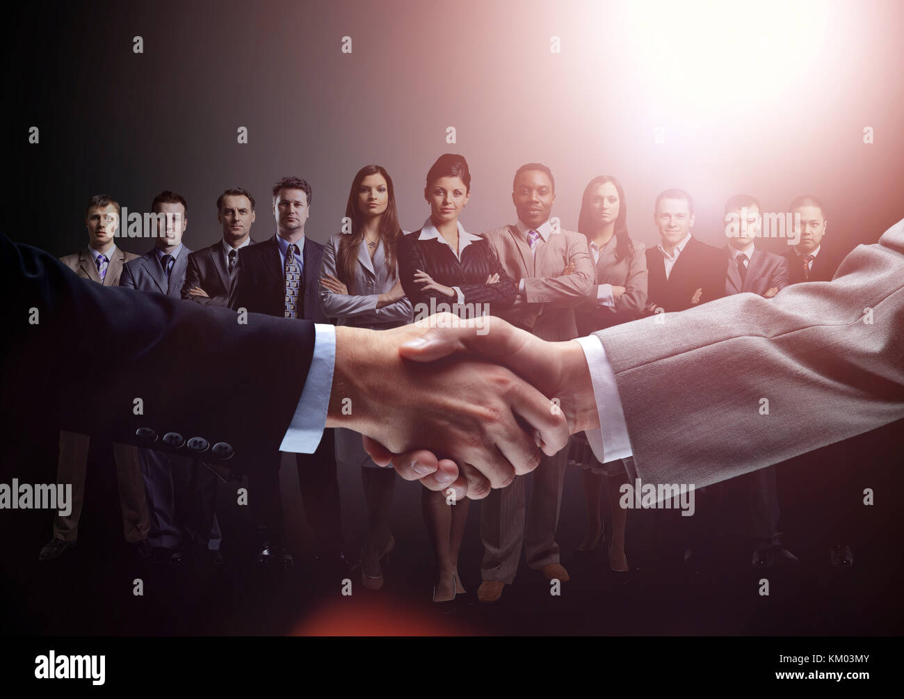 Concetto di un professionista del team Aziende e partnership affidabile Foto Stock