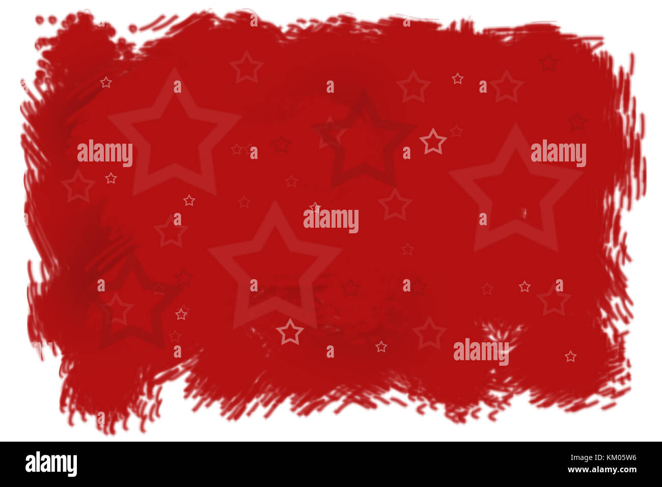 Inverno rosso sfondo di Natale con stelle pattern, Anno Nuovo illustrazione digitale. Foto Stock