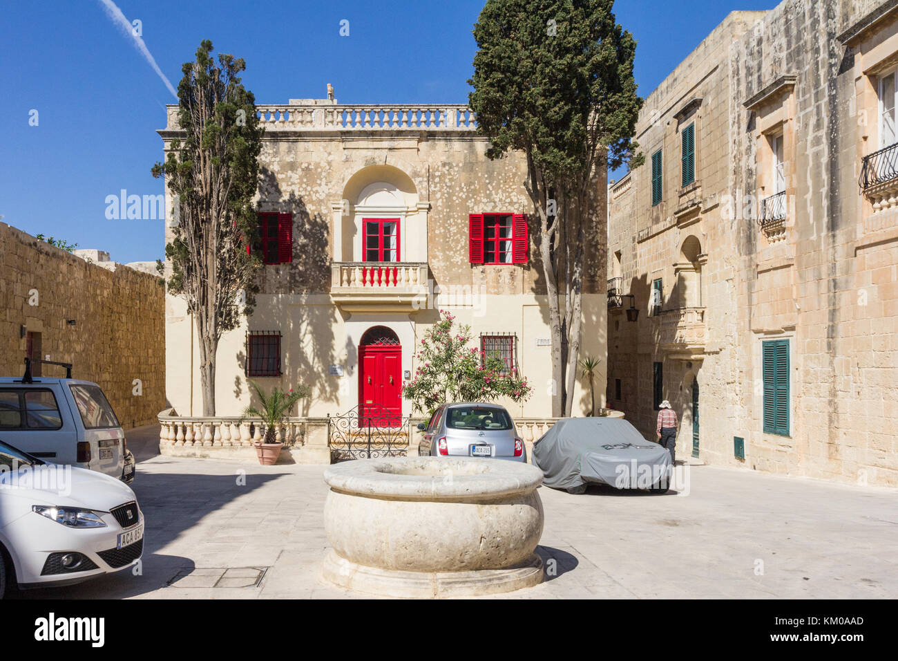 Casa in piazza di Mdina, Malta Foto Stock