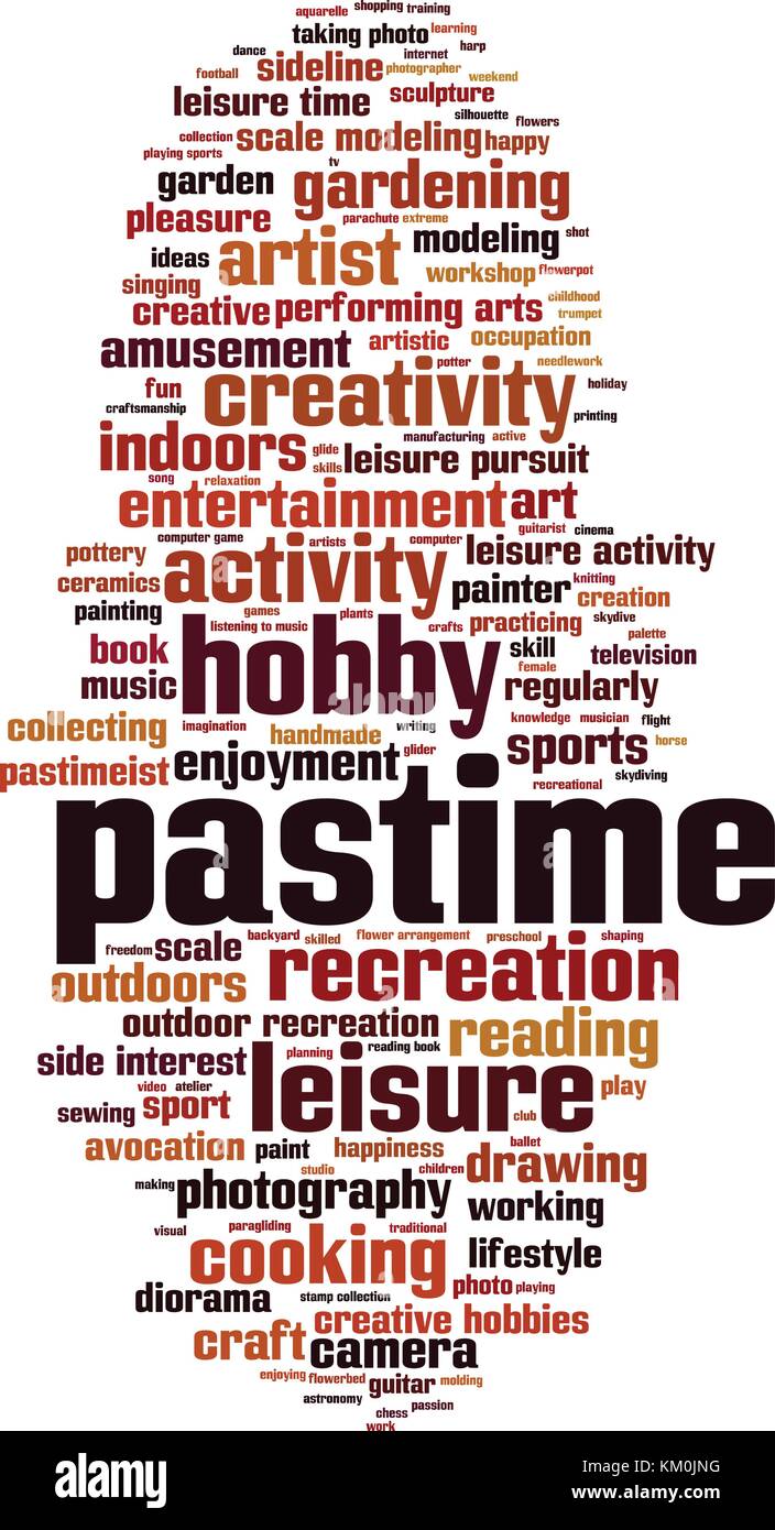 Passatempo parola concetto cloud. illustrazione vettoriale Illustrazione Vettoriale