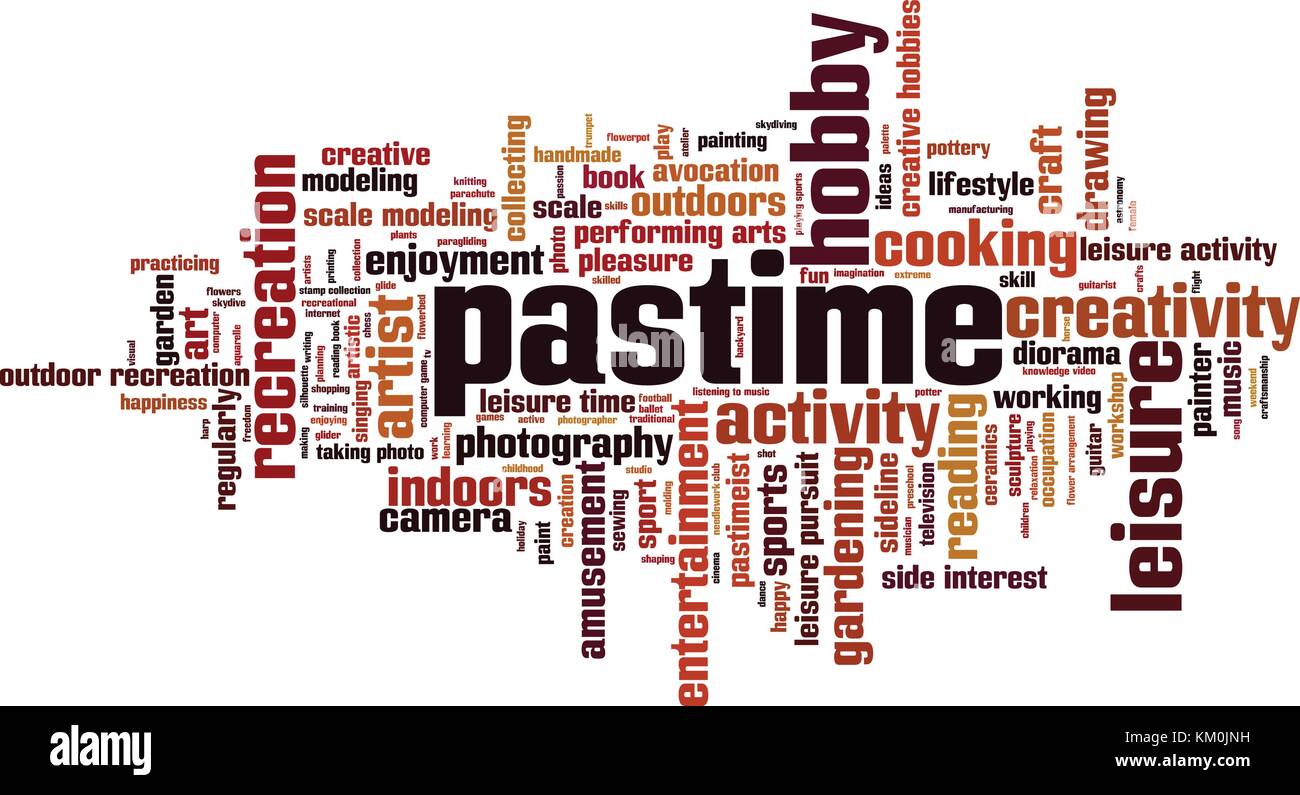 Passatempo parola concetto cloud. illustrazione vettoriale Illustrazione Vettoriale