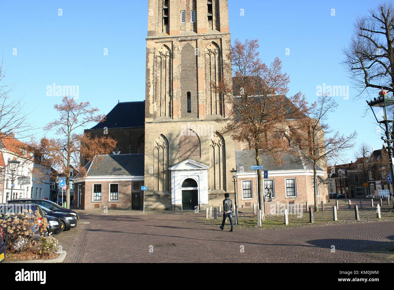 Grande San medievale Nicolaaskerk (Bovenkerk - Saint Nicolas Church), interna della città di Kampen, Paesi Bassi Foto Stock